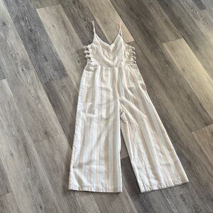 Striped Cream Jumpsuit